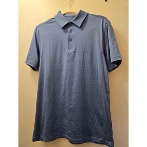 Mens Member's Mark Performance Polo Shirt Blue Size S Recycled Polyester Blend